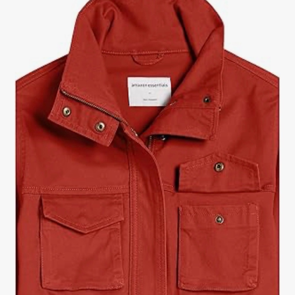 Amazon Essentials Red Utility Jacket - image 3